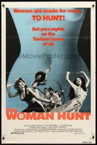 2w980 WOMAN HUNT 1sh '72 images of sexy women on the run, the tastiest game of all!