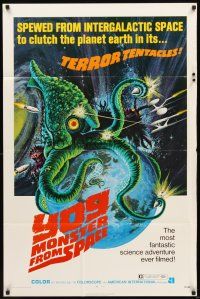 2w992 YOG: MONSTER FROM SPACE 1sh '71 it was spewed from intergalactic space to clutch Earth!