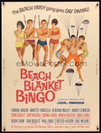 2x340 BEACH BLANKET BINGO 30x40 '65 Frankie Avalon & Annette Funicello go sky diving!