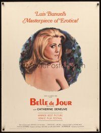 2x341 BELLE DE JOUR 30x40 '68 Luis Bunuel, close up of sexy Catherine Deneuve!