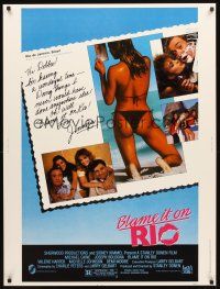 2x347 BLAME IT ON RIO 30x40 '84 Demi Moore, Michael Caine, super sexy postcard image!