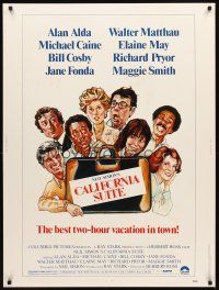 2x359 CALIFORNIA SUITE 30x40 '78 Alan Alda, Michael Caine, Fonda, all-star cast Drew Struzan art!