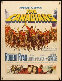 2x361 CANADIANS 30x40 '61 cool image of Robert Ryan & Royal Mounted Police charging!