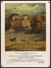 2x369 COMES A HORSEMAN 30x40 '78 cool art of James Caan, Jane Fonda & Jason Robards in the sky!