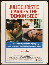 2x383 DEMON SEED style B 30x40 '77 Julie Christie is profanely violated by a demonic machine!