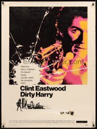 2x386 DIRTY HARRY 30x40 '71 great c/u of Clint Eastwood pointing gun, Don Siegel crime classic!