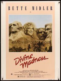 2x387 DIVINE MADNESS style A 30x40 '80 wacky image of Bette Midler as part of Mt. Rushmore!