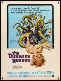 2x393 DUNWICH HORROR 30x40 '70 AIP, wild horror art of multi-headed monster attacking woman!