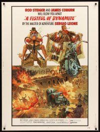 2x407 FISTFUL OF DYNAMITE 30x40 '72 Sergio Leone, art of Rod Steiger & Coburn by Robert McGinnis!