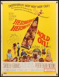 2x429 HOLD ON 30x40 '66 rock & roll, great image of Herman's Hermits, Shelley Fabares!