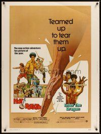 2x431 HOT POTATO/ENTER THE DRAGON 30x40 '76 Bruce Lee & Jim Kelly are teamed up to tear them up!