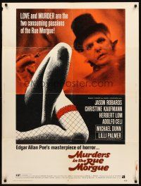 2x476 MURDERS IN THE RUE MORGUE 30x40 '71 Edgar Allan Poe, sexy legs in fishnet stockings!