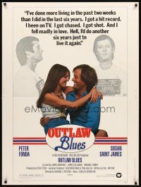 2x486 OUTLAW BLUES 30x40 '77 great mugshots of crook Peter Fonda & holding sexy Susan Saint James!