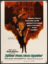 2x506 RETURN FROM WITCH MOUNTAIN 30x40 '78 Disney, art of ominous Bette Davis & Christopher Lee!