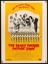 2x512 ROCKY HORROR PICTURE SHOW style B 30x40 '75 wacky image of 'hero' Tim Curry & cast!