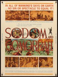 2x526 SODOM & GOMORRAH 30x40 '63 Robert Aldrich, Pier Angeli, wild art of sinful cities!