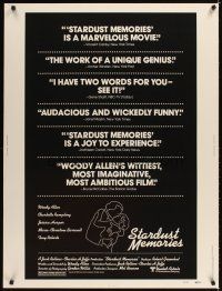 2x535 STARDUST MEMORIES reviews 30x40 '80 directed by Woody Allen, cool star constellation art!