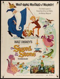 2x549 SWORD IN THE STONE 30x40 R73 Disney's story of young King Arthur & Merlin the Wizard!