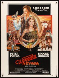 2x574 WANDA NEVADA 30x40 '79 art of gamblers Brooke Shields holding 4 aces, Peter Fonda