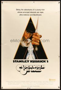 2x161 CLOCKWORK ORANGE X-rated 40x60 '72 Kubrick classic, Castle art of Malcolm McDowell!