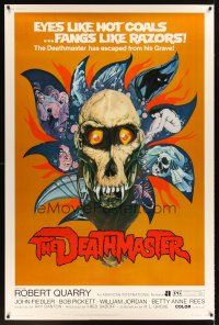 2x166 DEATHMASTER 40x60 '72 AIP, wacky art of beast with eyes like hot coals & fangs like razors!