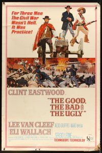 2x174 GOOD, THE BAD & THE UGLY 40x60 '68 Clint Eastwood, Lee Van Cleef, Sergio Leone, cool art!