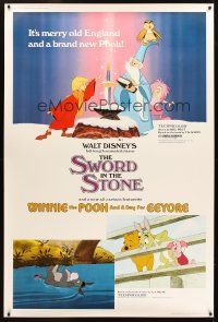 2x190 SWORD IN THE STONE/WINNIE POOH & A DAY FOR EEYORE 40x60 '83 Disney cartoons, art by Wenzel!