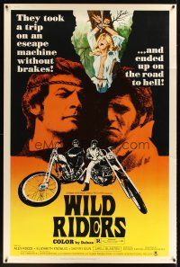 2x194 WILD RIDERS 40x60 '71 biker Alex Rocco ends up on the road to Hell!
