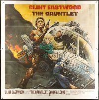 2x018 GAUNTLET int'l 6sh '77 great art of Clint Eastwood & Sondra Locke by Frank Frazetta!