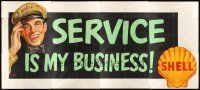 2x011 SHELL billboard poster 1951 service is my business by Shadow pulp artist Jerome Rozen!