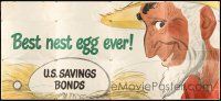 2x012 U.S. SAVINGS BONDS billboard poster '48 farmer Uncle Sam says they are best nest egg ever!