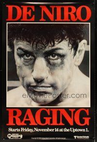 2x141 RAGING BULL DS bus stop '80 Martin Scorsese, classic close up boxing image of Robert De Niro!