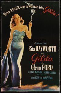 2x054 GILDA foamcore backed Italian commercial poster '46 sexy Rita Hayworth in sheath dress!