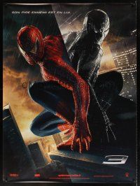 2x100 SPIDER-MAN 3 teaser DS French 1p '07 Sam Raimi, Tobey Maguire in red & black costumes!