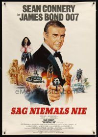 2x104 NEVER SAY NEVER AGAIN German 33x47 '83 art of Sean Connery as James Bond 007 by Casaro!