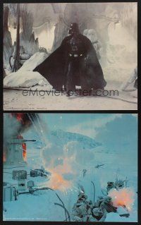 2x292 EMPIRE STRIKES BACK 4 color jumbo stills '80 Luke on tauntaun & Darth Vader on Hoth!