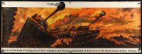 2x147 BATTLE OF THE BULGE paper banner '66 Henry Fonda, Robert Shaw, cool Jack Thurston tank art!