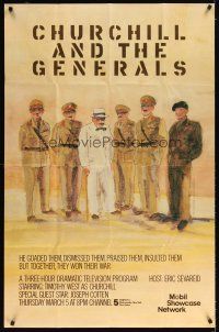 2x310 CHURCHILL & THE GENERALS TV special 30x46 '81 wonderful art of Timothy West in title role!