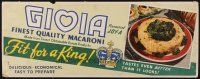 2x081 GIOIA 11x28 advertising poster '70s finest quality macaroni, even better than it looks!