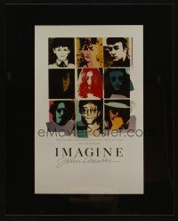 2x073 IMAGINE color plastic photocopy '88 Warhol-esque montage of former Beatle John Lennon!
