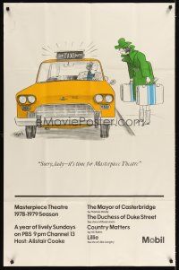 2x256 MASTERPIECE THEATRE 1978-1979 SEASON TV special 30x46 '78 Saxon art of cabbie & lady!