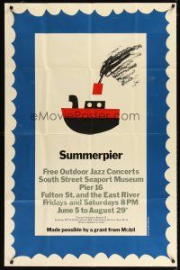 2x250 SUMMERPIER 30x46 music poster '80s Chermayeff & Gleismar art of boat!