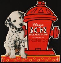 2x041 101 DALMATIANS die-cut standee '96 Walt Disney live action, cute image of dog & hydrant!