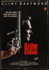 2x056 DEAD POOL foamcore backed Turkish '88 Clint Eastwood as Dirty Harry, cool smoking gun image!