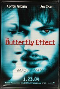 2x199 BUTTERFLY EFFECT vinyl banner '04 Ashton Kutcher & Amy Smart in sci-fi thriller!