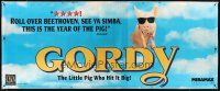 2x207 GORDY vinyl banner '95 a small-town kidnapped talking pig makes it big!
