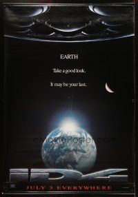 2x213 INDEPENDENCE DAY 2-sided vinyl banner '96 great image of enormous alien ship over Earth!