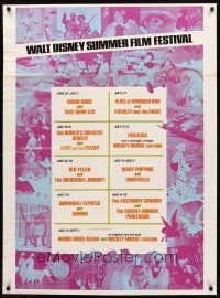 2x277 WALT DISNEY SUMMER FILM FESTIVAL 1sh '70s Lady & the Tramp, Fantasia, Old Yeller!