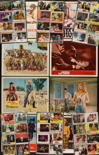 3a064 LOT OF 56 LOBBY CARDS '60s-80s many great images from a variety of different movies!