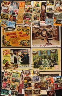3a066 LOT OF 53 LOBBY CARDS '30s-80s great images from a variety of movies!